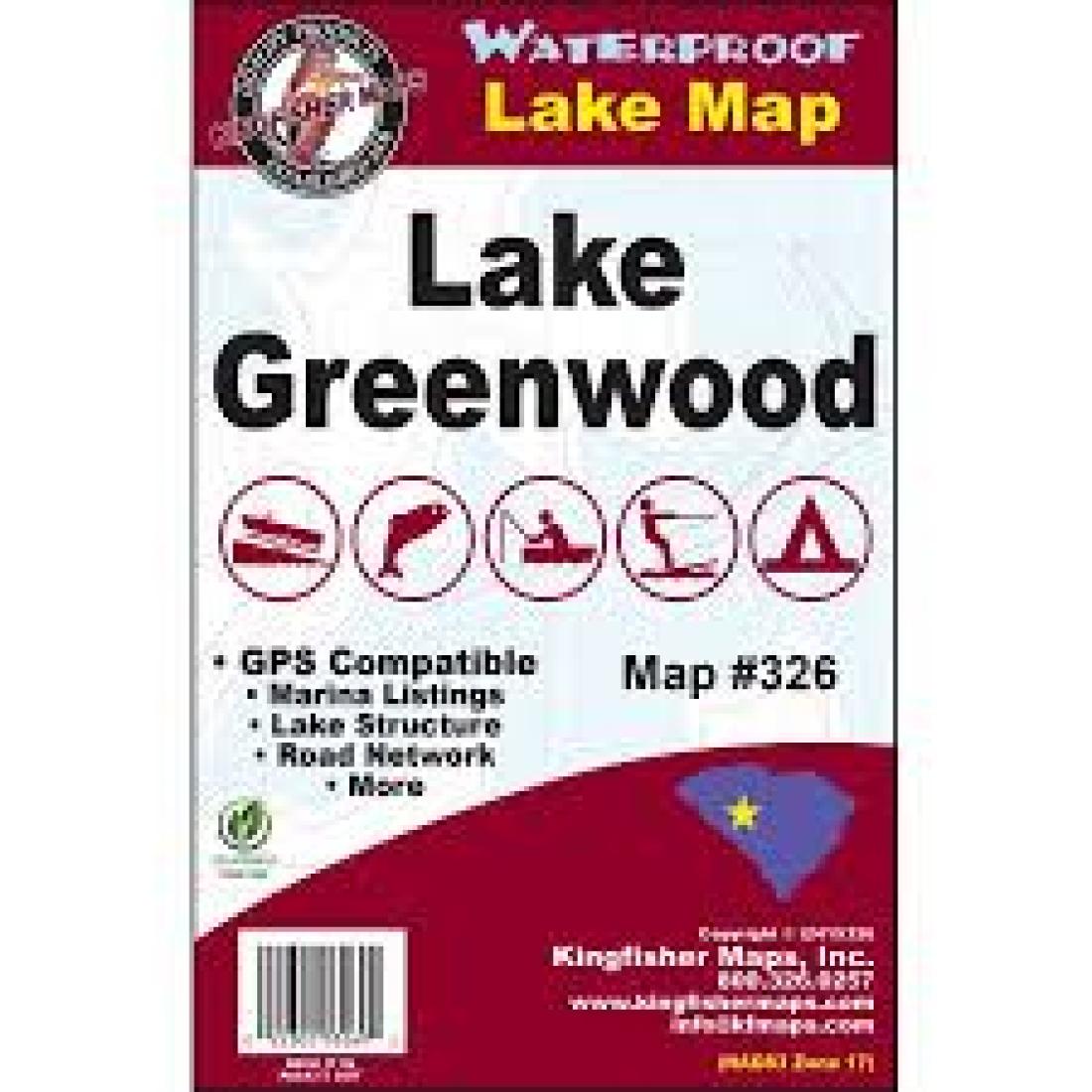 Greenwood Lake, SC Fishing Map