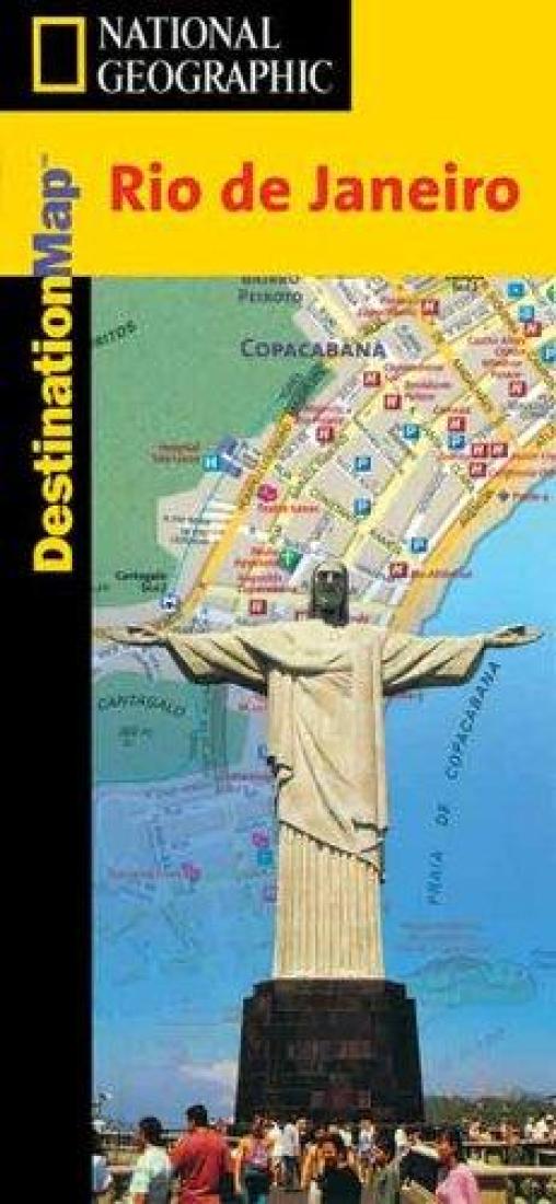 Rio de Janeiro, Brazil, Laminated DestinationMap