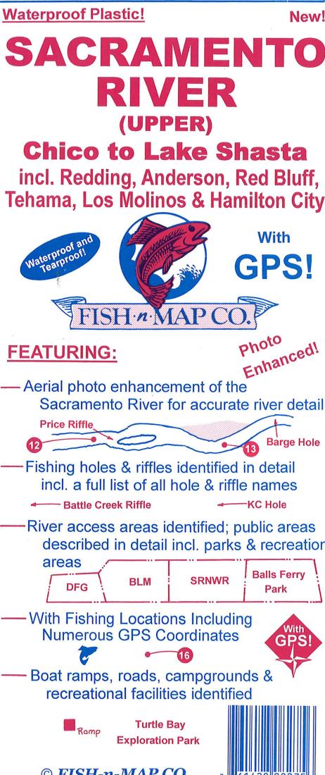 Upper Sacramento River Fishing Map