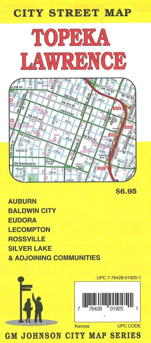 Topeka : Lawrence : city street map