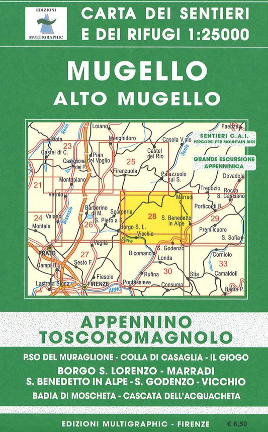 Mugello Alto Mugello Hiking Map