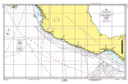 MAZATLÁN A PUERTO CHIAPAS - 020 - Mexico Nautical Charts by SEMAR