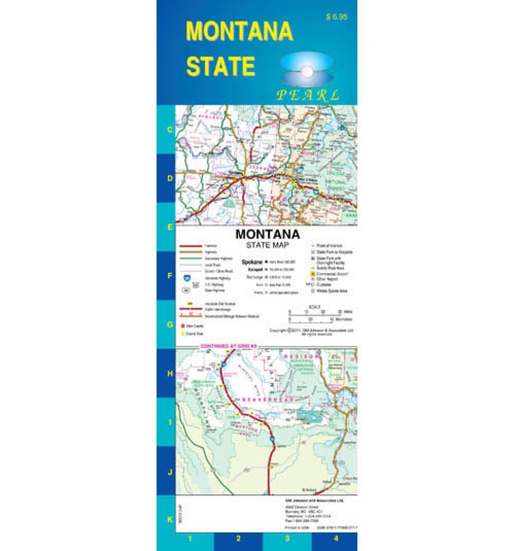 Montana, Pearl Map, laminated