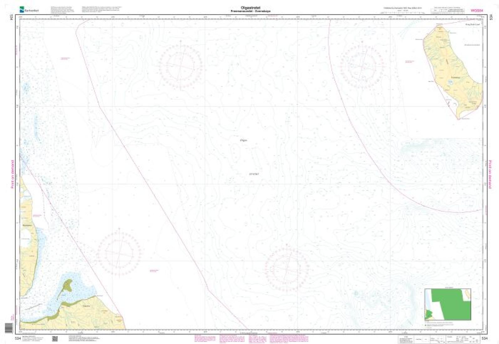 Olgastretet. Freemansundet - Svenskøya - 534 - Norway Kartverket Nautical Charts