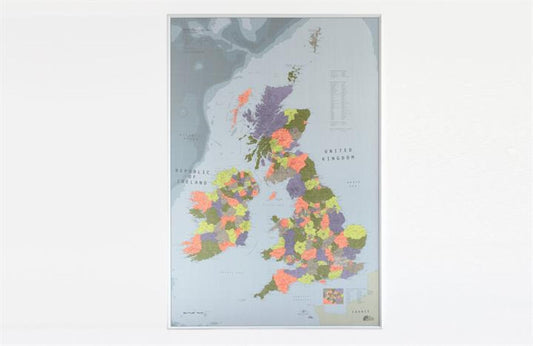 Multicolor British Isles Map - Paper