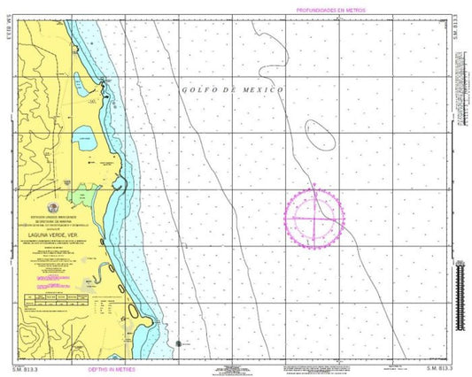 LAGUNA VERDE, VER. - 813.3 - Mexico Nautical Charts by SEMAR