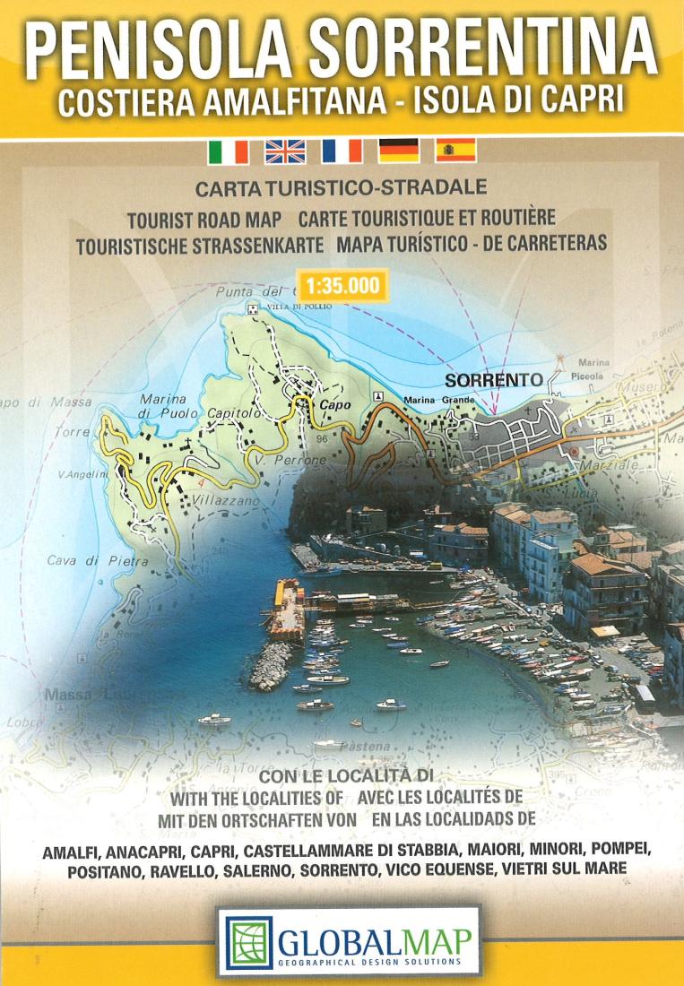 Penisola Sorrentina : Costiera Amalfitana - Isola di Capri : carta turistico-stradale