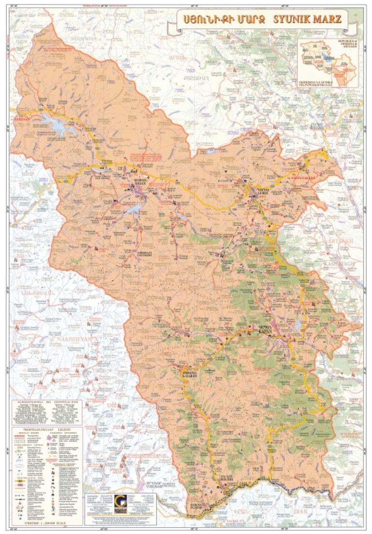 Syunik Marz, Armenia : Regional Map