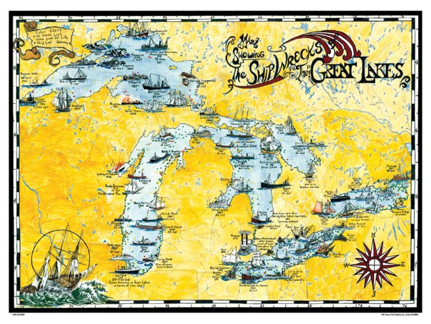 Great Lakes, Shipwreck Map