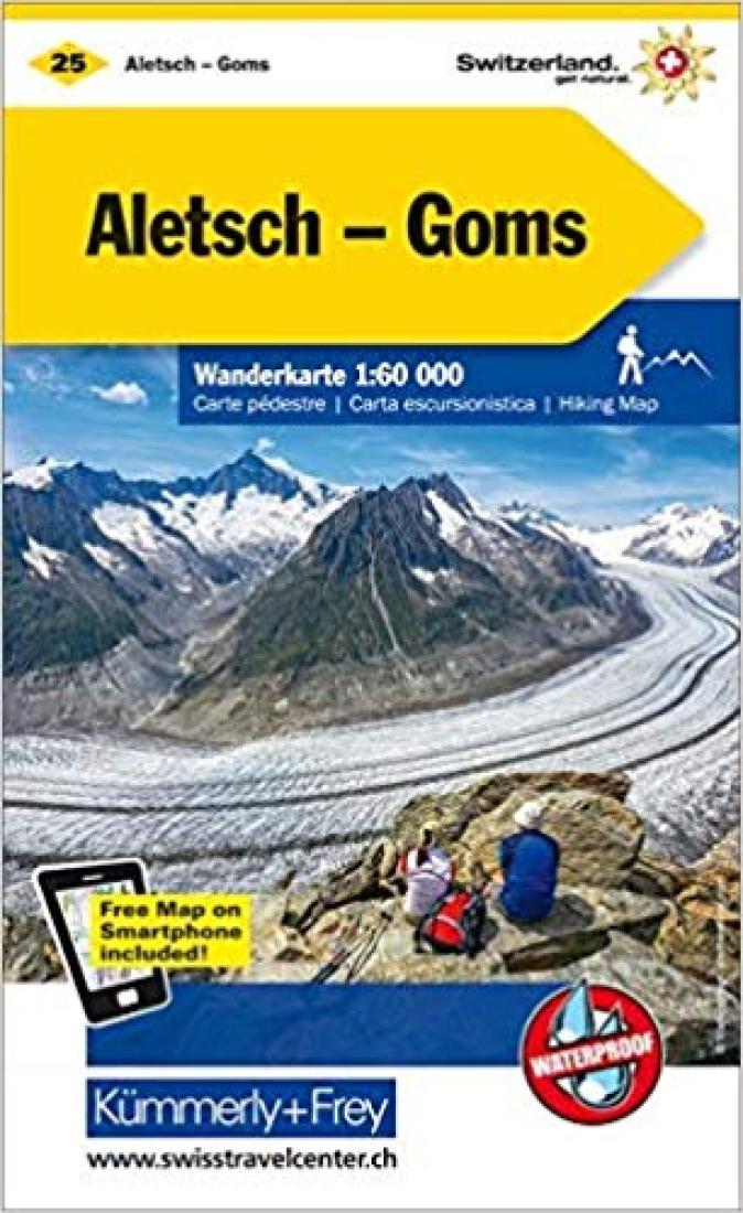 Aletsch - Lotschental - Goms : Switzerland Hiking Map #25