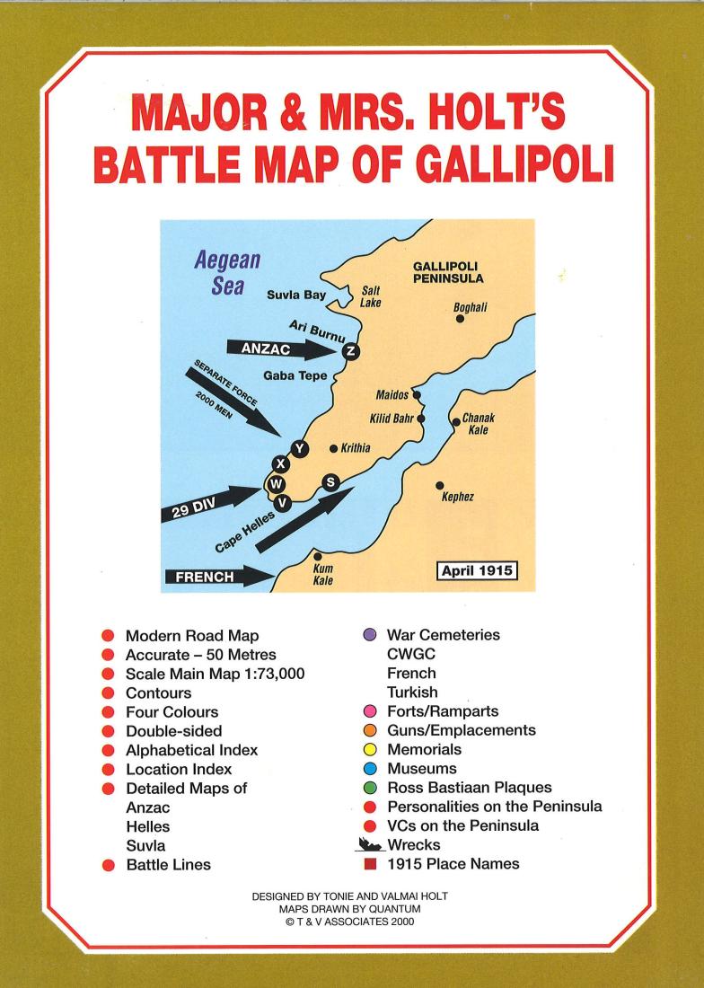 Major & Mrs. Holt's Battle Map : Gallipolli