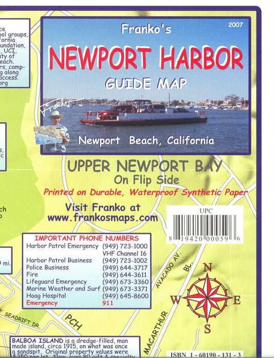 California Map, Newport Harbor/Upper Newport Bay Guide 2007