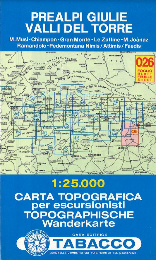 Prealpi Giulie Valli Del Torre Topographic Map