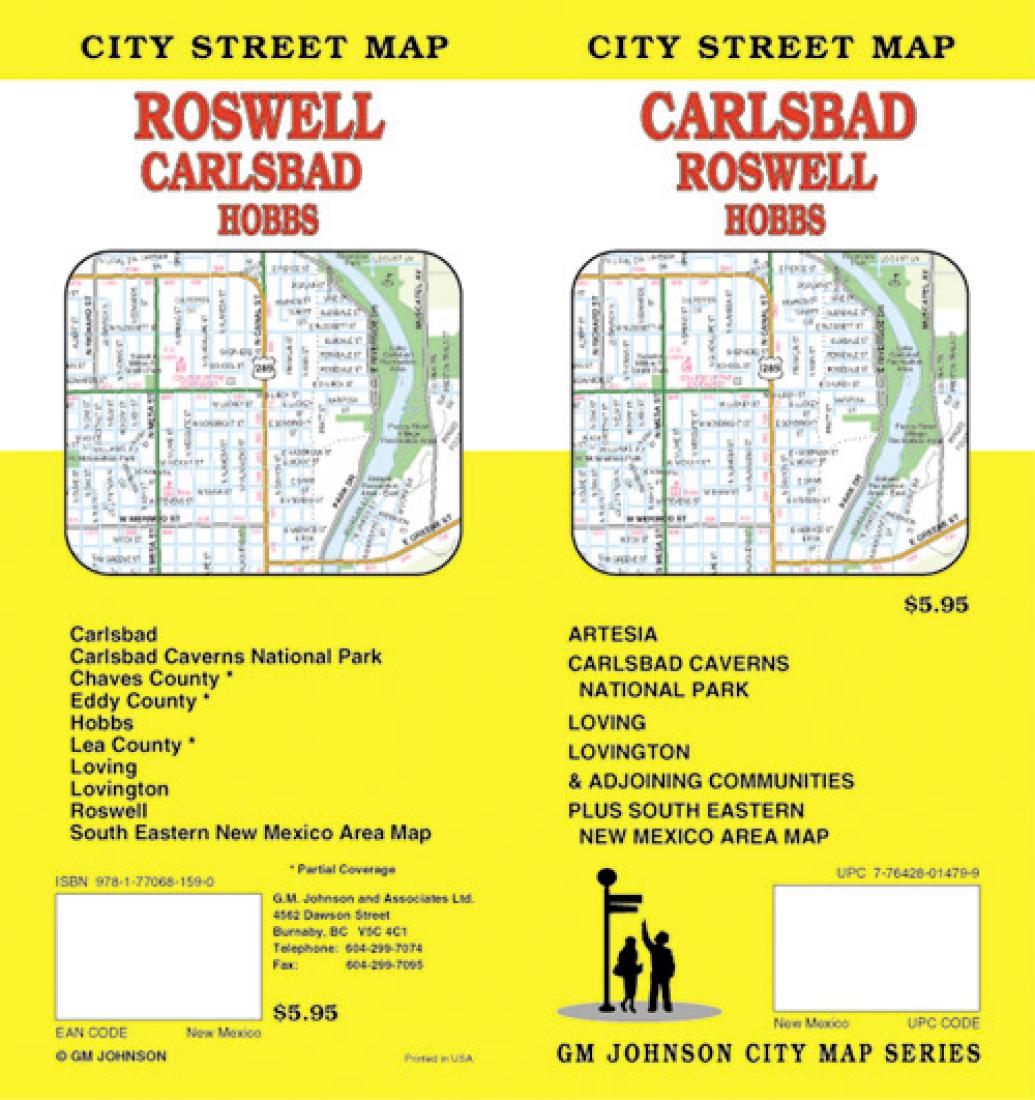 Carlsbad : Roswell : Hobbs : city street map = Roswell : Carlsbad : Hobbs : city street map