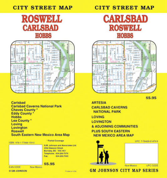 Carlsbad : Roswell : Hobbs : city street map = Roswell : Carlsbad : Hobbs : city street map