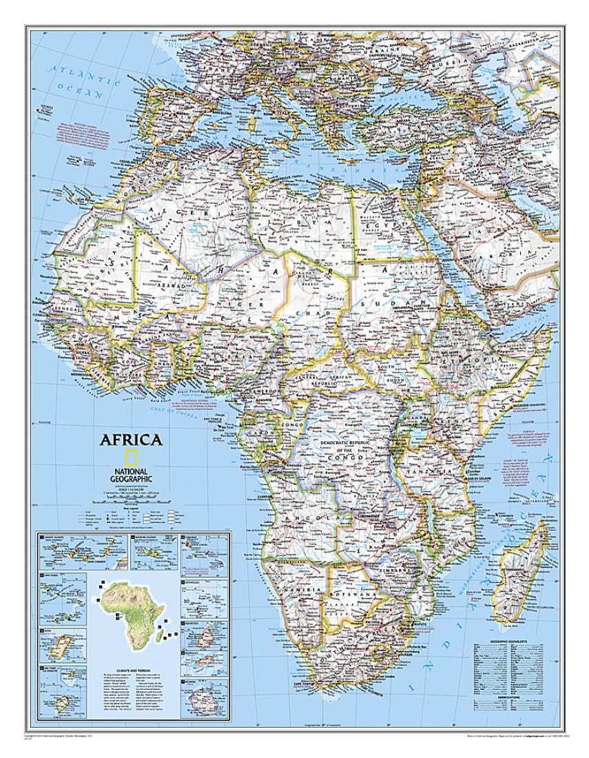 Africa Classic Wall Map [Sleeved]