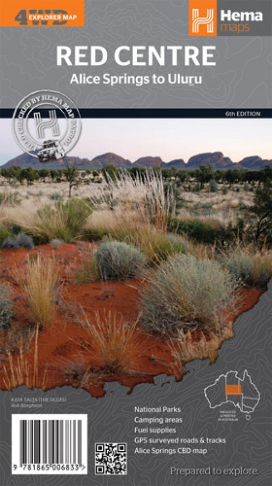 Red Centre : Alice Springs to Uluru : 4WD explorer map