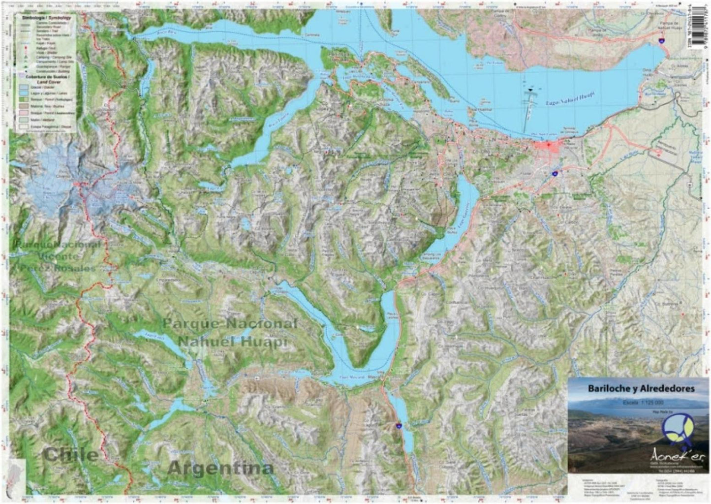 San Carlos de Bariloche 1:50,000 (detailed map)