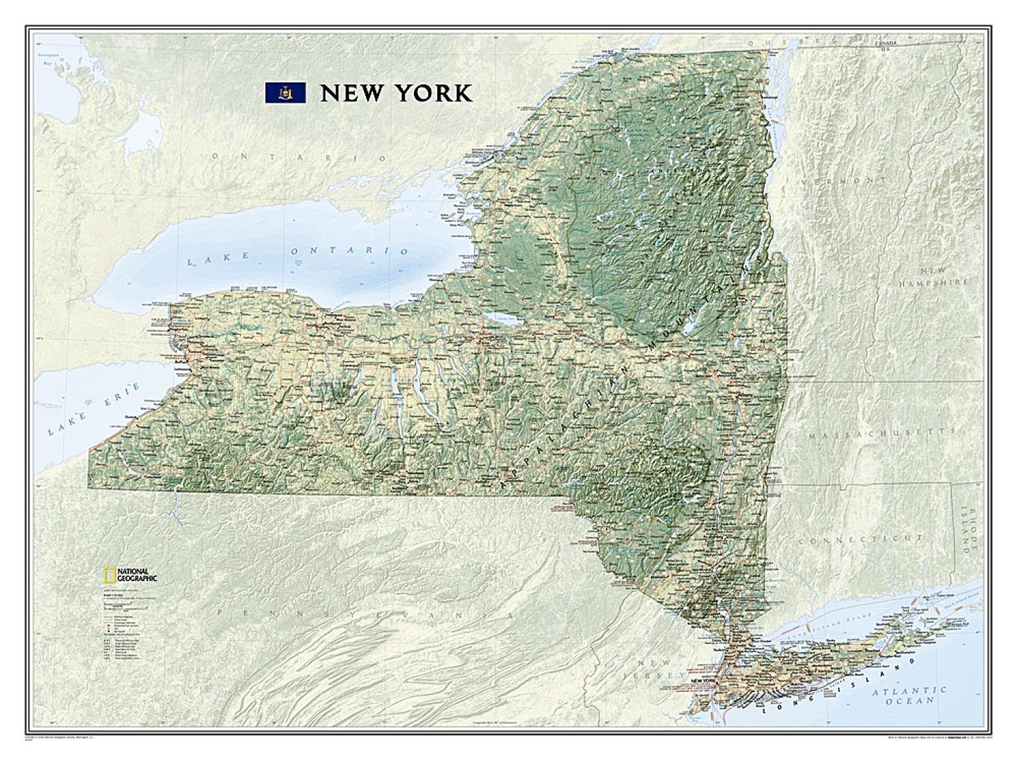 New York : wall map