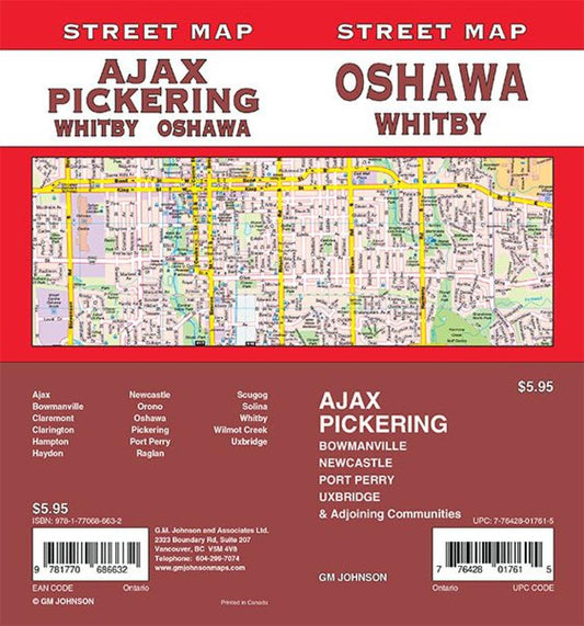 Oshawa / Pickering / Whitby / Ajax / Bowmanville, Ontario Street Map