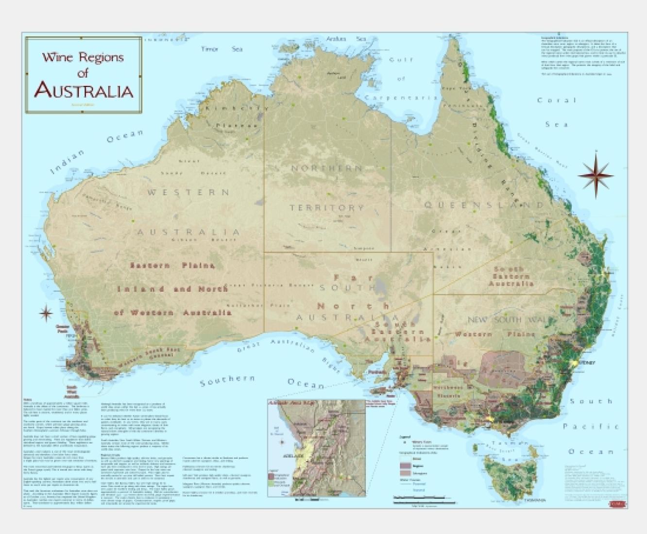 Australia : wine regions [30x38]