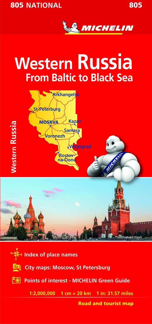 Western Russia : From Baltic to Black Sea : Road and tourist map : 1:2,000,000