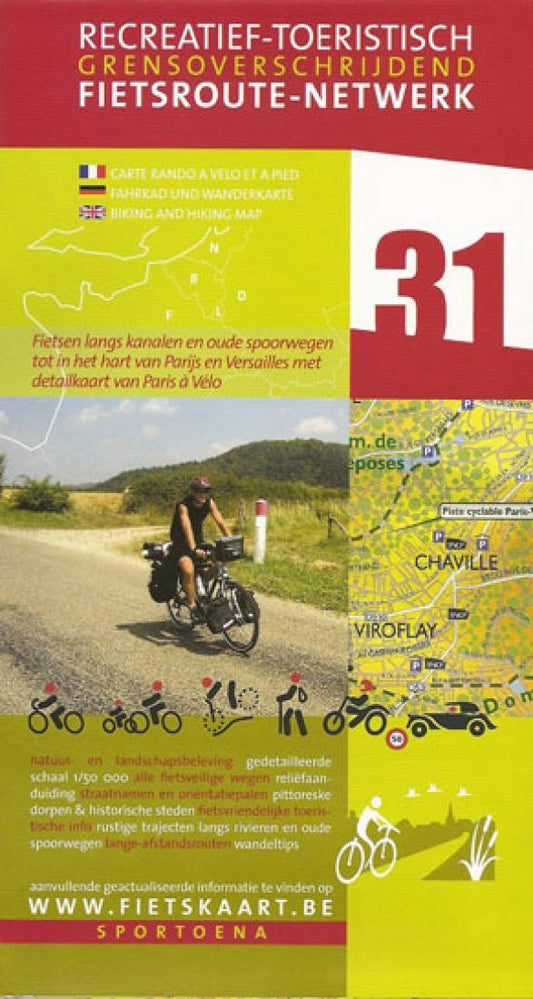 Paris and Environs Belgium cycling map sheet #31