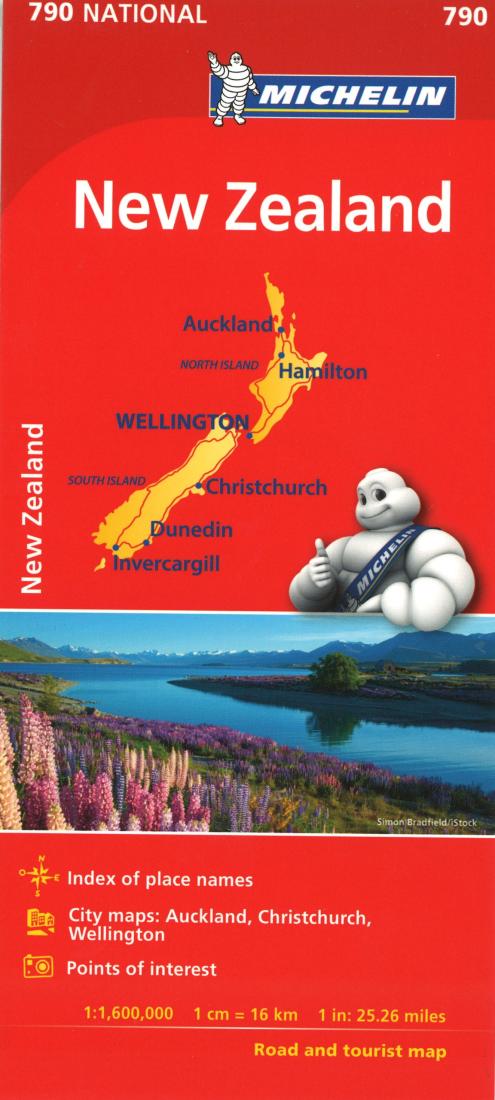 New Zealand: road and tourist map = Nouvelle-Zélande: carte routière et touristique