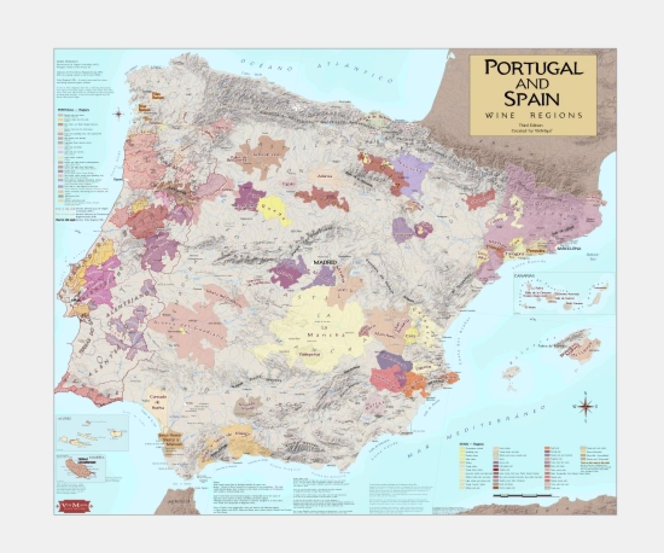 Portugal and Spain : wine regions [30x36]