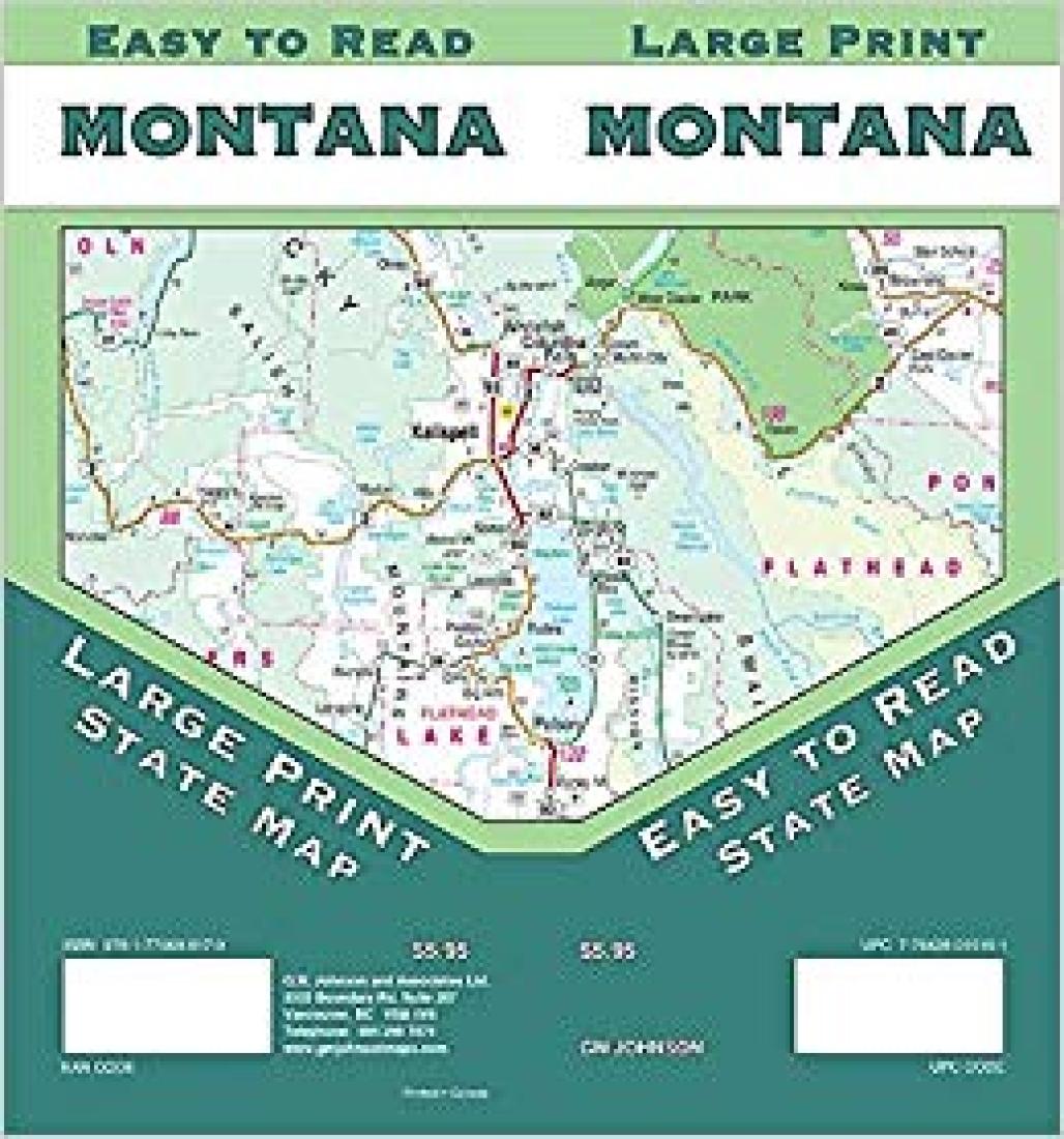 Montana Large Print Map
