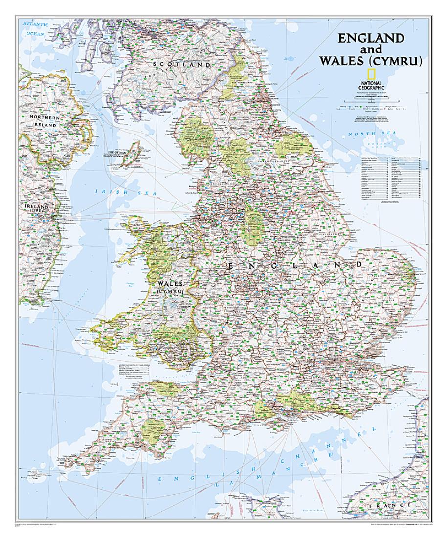 England and Wales Classic [Laminated]