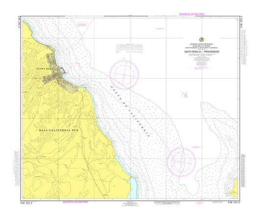SANTA ROSALÍA Y PROXIMIDADES - 231.2 - Mexico Nautical Charts by SEMAR