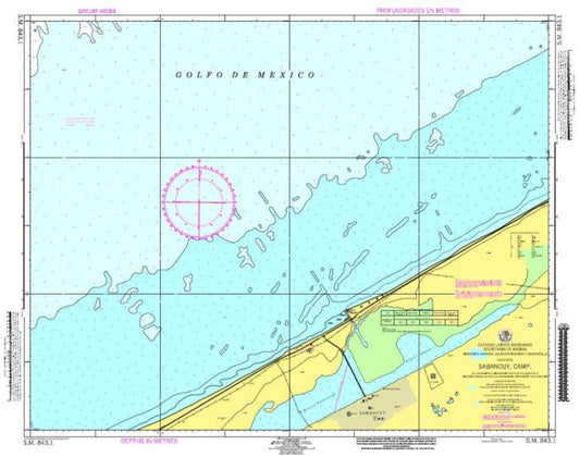 SABANCUY, CAMP. - 843.1 - Mexico Nautical Charts by SEMAR