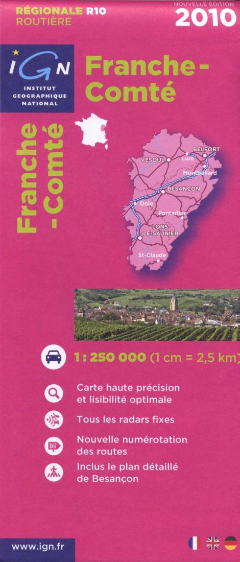 Franche Comte Carte Regionale