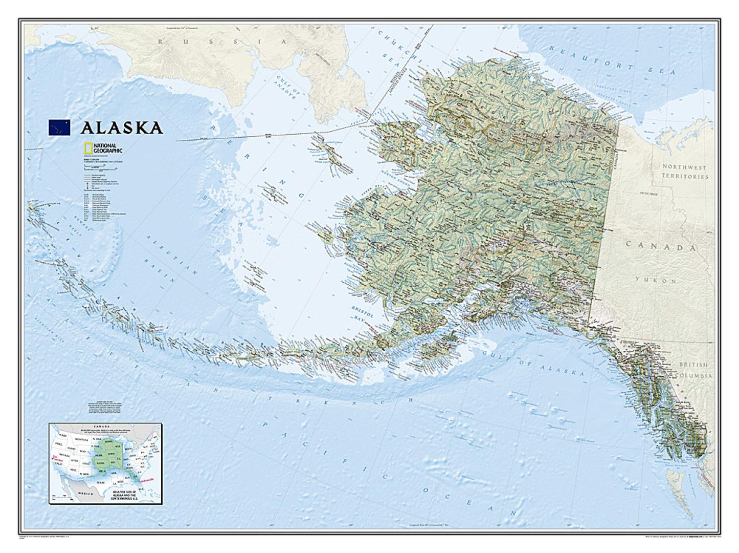 Alaska Classic Wall Map [Laminated]