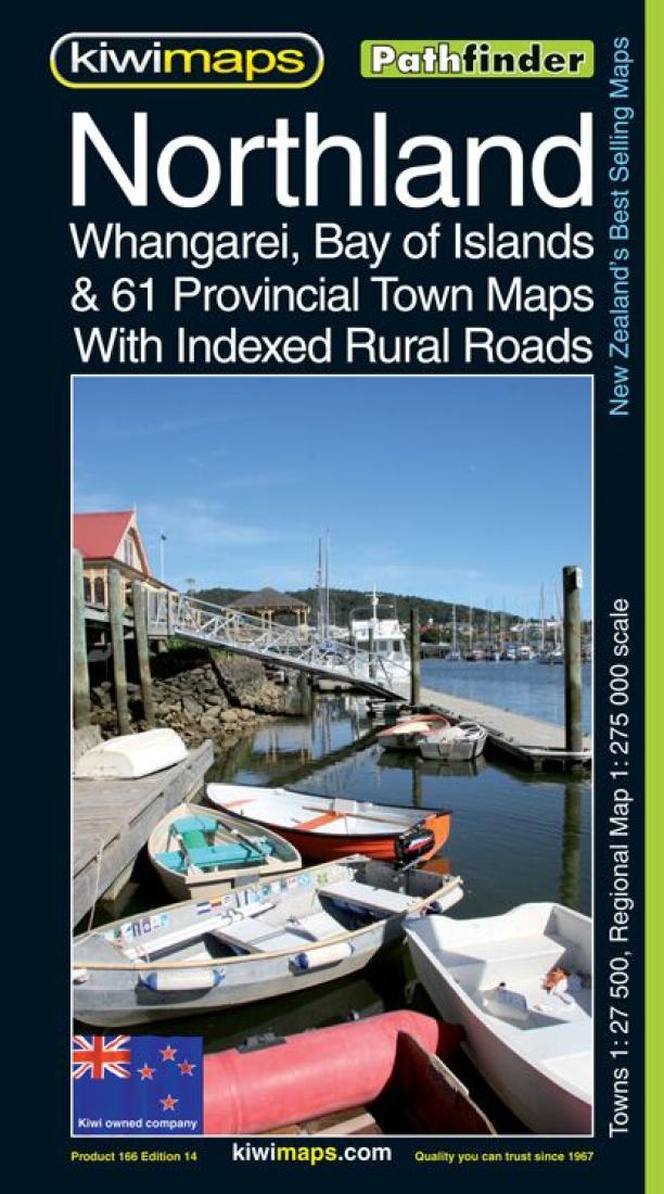 Northland : Whangarei, Bay of Islands & 61 provincial town maps with indexed rural roads