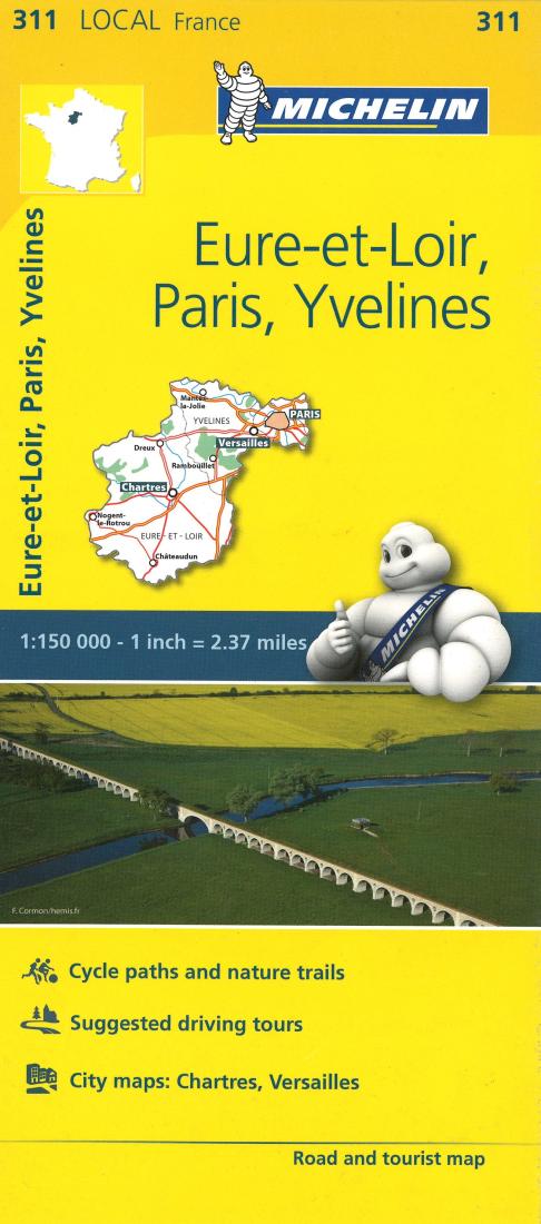 Eure-et-Loir, Paris, Yvelines : road and tourist map = Eure-et-Loir, Paris, Yvelines : carte routière et touristique