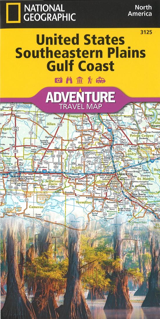 U.S. Southeastern Plains, Gulf Coast Adventure Map