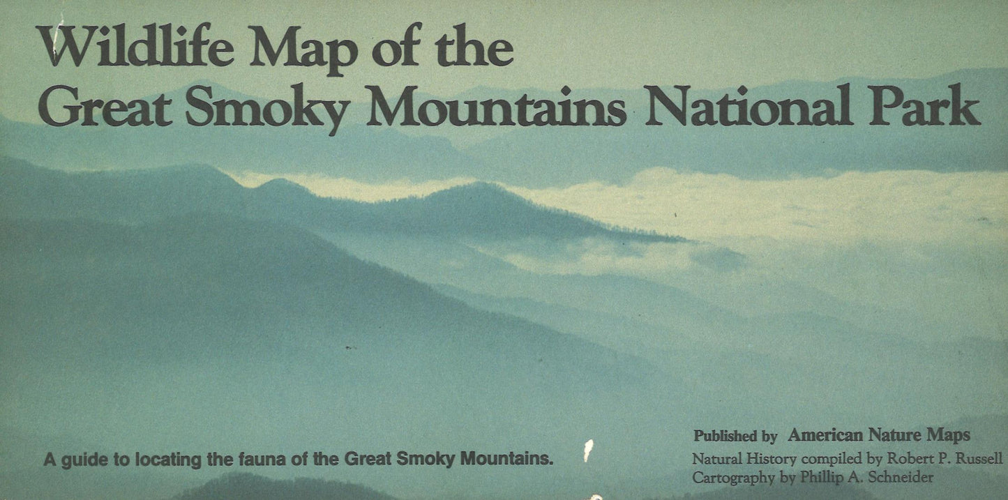 Wildlife Map of the Great Smoky Mountains National Park