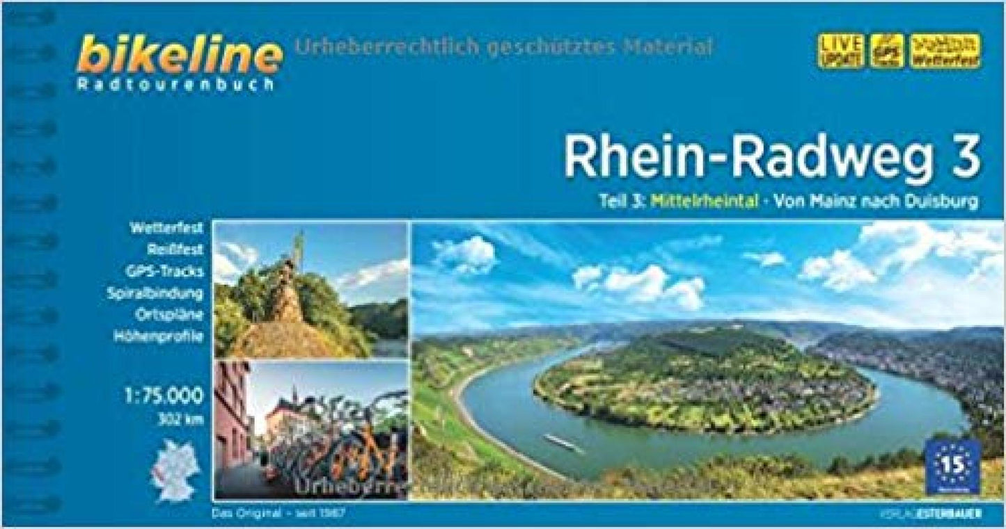 Rhein Radweg 3 Mittelrheintal von Mainz nach Duisburg