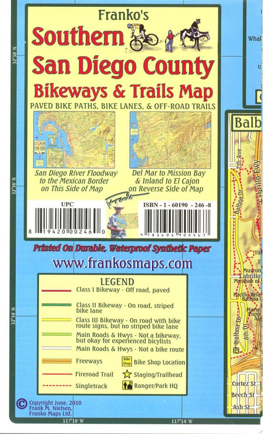 Franko's southern San Diego County : bikeways & trails map