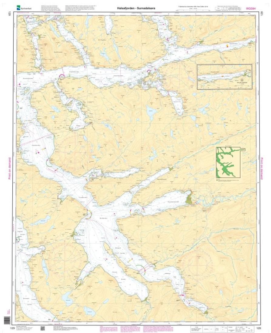 Halsafjorden - Surnadalsøra - 129 - Norway Kartverket Nautical Charts