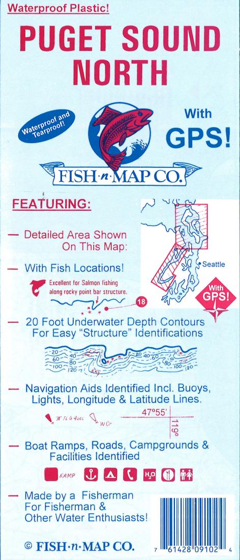 Puget Sound North (Everett to Deception Pass) Fishing Map