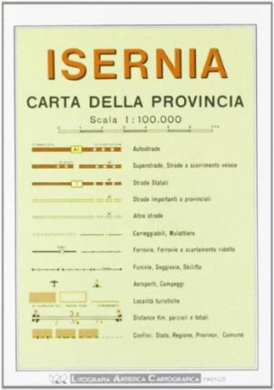 Isernia : carta della provincia : scala 1:100.000