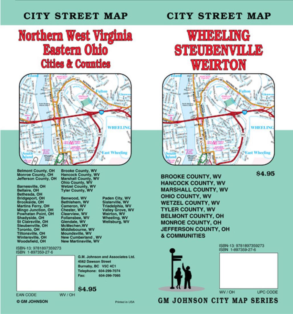 Wheeling : Steubenville : Weirton : city street map = Northern West Virginia : eastern Ohio : cities & counties : city street map