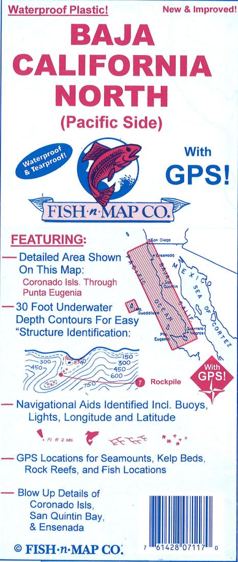 Baja California North (Pacific Side) Fishing Map