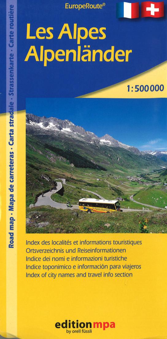 The Alps Road Map 1:500,000