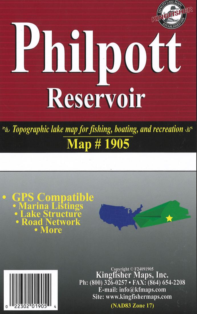 Philpott Reservoir Fishing Map