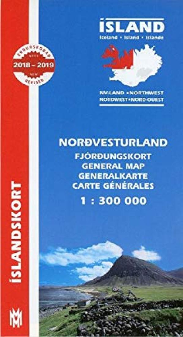 Iceland Northwest : general map 1:300 000