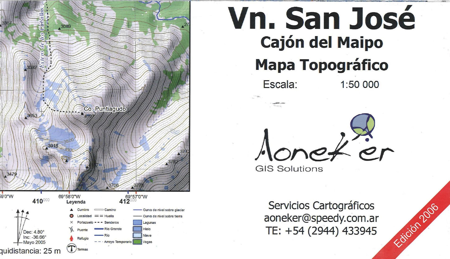 Volcan San Jose Hiking Map